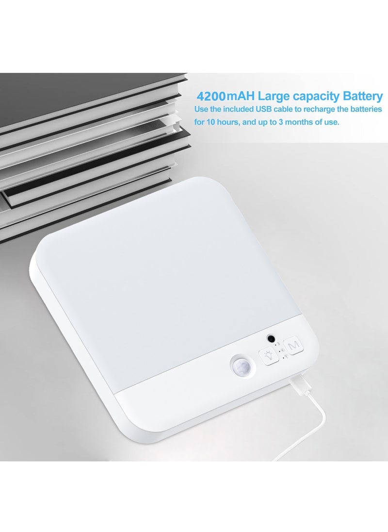XiuWoo - Rechargeable Wireless Ceiling Light, Motion Sensor Lights, Indoor Battery-Operated Light, Shed Light with Remote Control, 3 Mode, Brightness Adjustment - Image 1