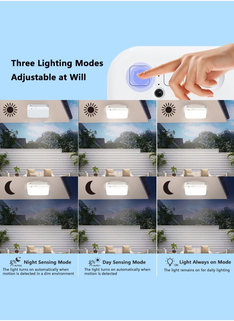 XiuWoo - Rechargeable Wireless Ceiling Light, Motion Sensor Lights, Indoor Battery-Operated Light, Shed Light with Remote Control, 3 Mode, Brightness Adjustment - Image 1