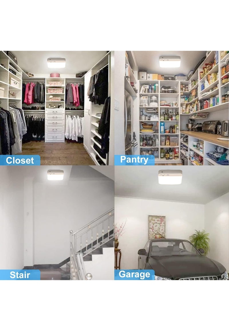 XiuWoo - Rechargeable Wireless Ceiling Light, Motion Sensor Lights, Indoor Battery-Operated Light, Shed Light with Remote Control, 3 Mode, Brightness Adjustment - Image 1