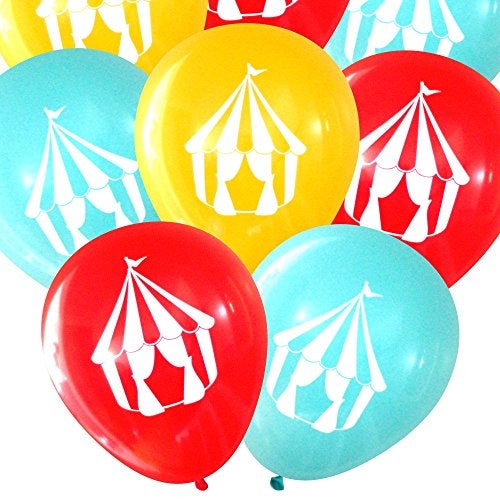 Nerdy Words Carnival Circus Tent Latex Balloons by Nerdy Words Pack of 16 - Image 5
