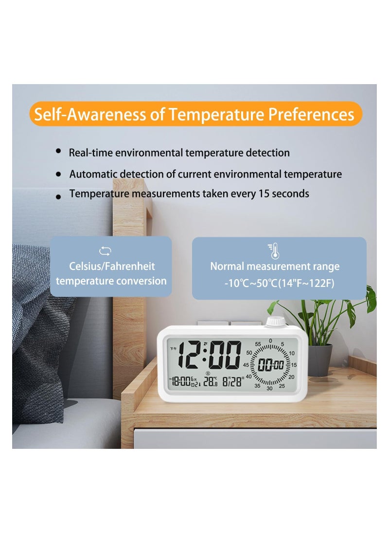 SYOSI - 60-Minute Visual Timer for Kids, Pomodoro Timer, Countdown and Count Up Timer, Rechargeable Alarm Clock, Dual Display, LCD Time Reminder, Ideal for Homeschooling, Teaching, and Time Management(1 Pack) - Image 1