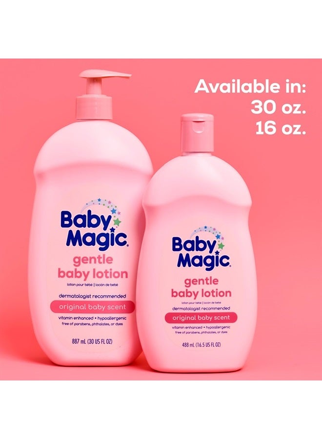 Baby Magic Gentle Baby Lotion | 30 Fl Oz (Pack of 4) | Vitamins & Aloe | Free of Parabens, Phthalates, Sulfates and Dyes  - Image 3