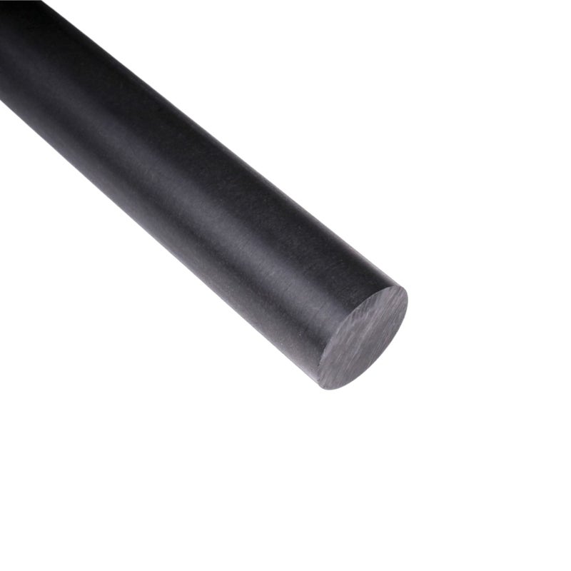 Duco Plastics & Supply Duco USA-Made Acetal Copolymer Dowel Rod 1" Diameter & 12" Length - 1 Pack of Opaque Black Acetal Rod - Durable, Low-Friction Plastic Rod for CNC, Fixtures, and Custom Parts - Image 1