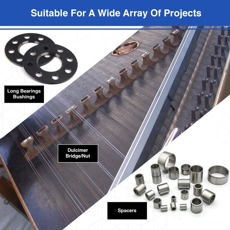 Duco Plastics & Supply Duco USA-Made Acetal Copolymer Dowel Rod 1" Diameter & 12" Length - 1 Pack of Opaque Black Acetal Rod - Durable, Low-Friction Plastic Rod for CNC, Fixtures, and Custom Parts - Image 5