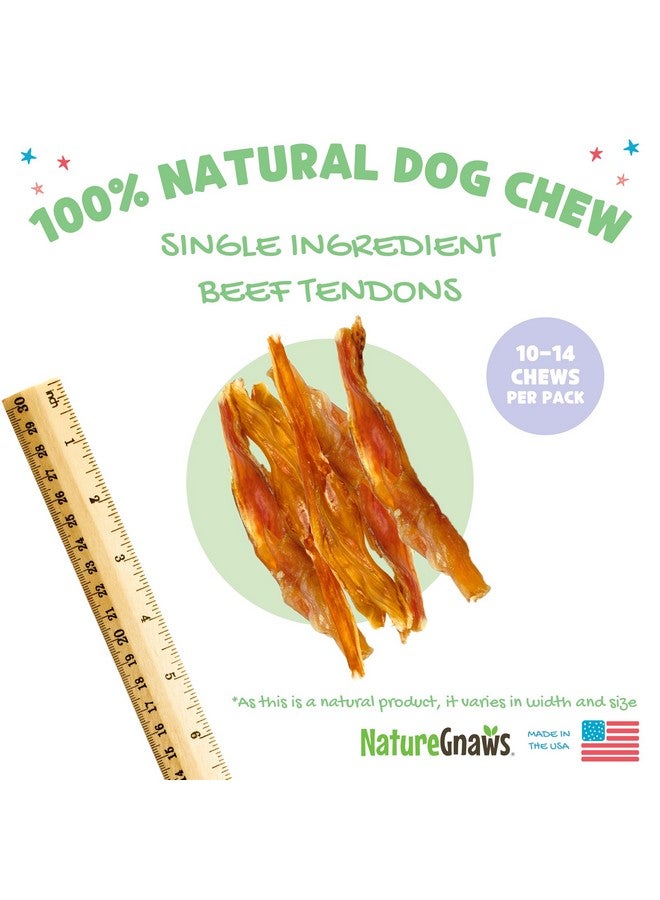 طبيعة أوتار لحم البقر الأمريكية للكلاب (8 أونصة) - سمك مختلط - تدوم طويلاً للمضغ العدواني - مكافآت مضغ لحم البقر الطبيعي الفاخر للكلاب - خالية من الجلد الخام - Image 3