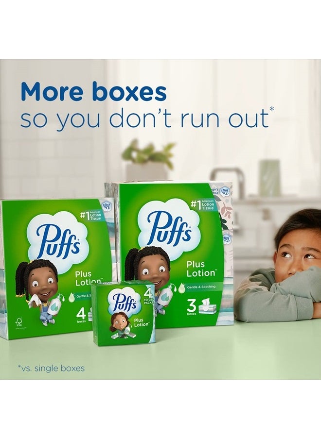 Puffs Plus Lotion Facial Tissue, 1 Cube Box, 48 Tissues Per Box  - Image 3