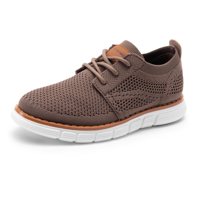 Bruno Marc Boy's Mesh Sneakers Oxfords Casual Dress Lace-Up Lightweight Walking Shoes,Size 6 Big Kid,Brown,SBOX2503K - Image 1