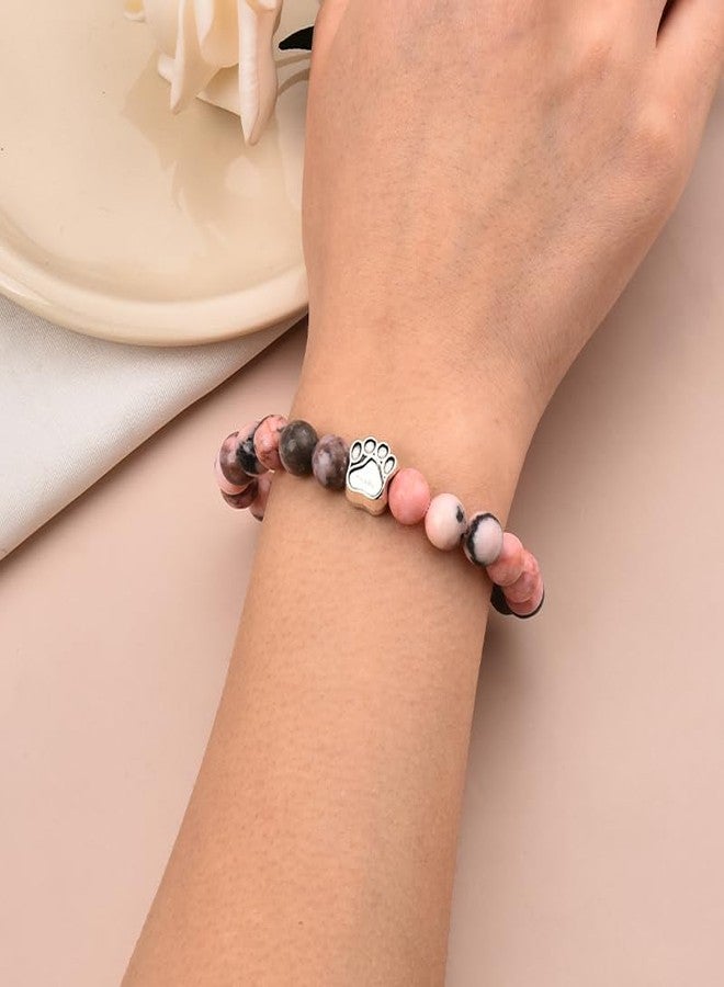 YangQian Cat Mom Bracelet for Women Birthday Christmas Gifts for Cat Lovers Gifts for Her Cat Lady Beaded Bracelet Cat Mama Cat Owner Gift Ideas Cat People Cat Mother Gifts Cat Themed Keepsake Bracelet Gift - Image 3