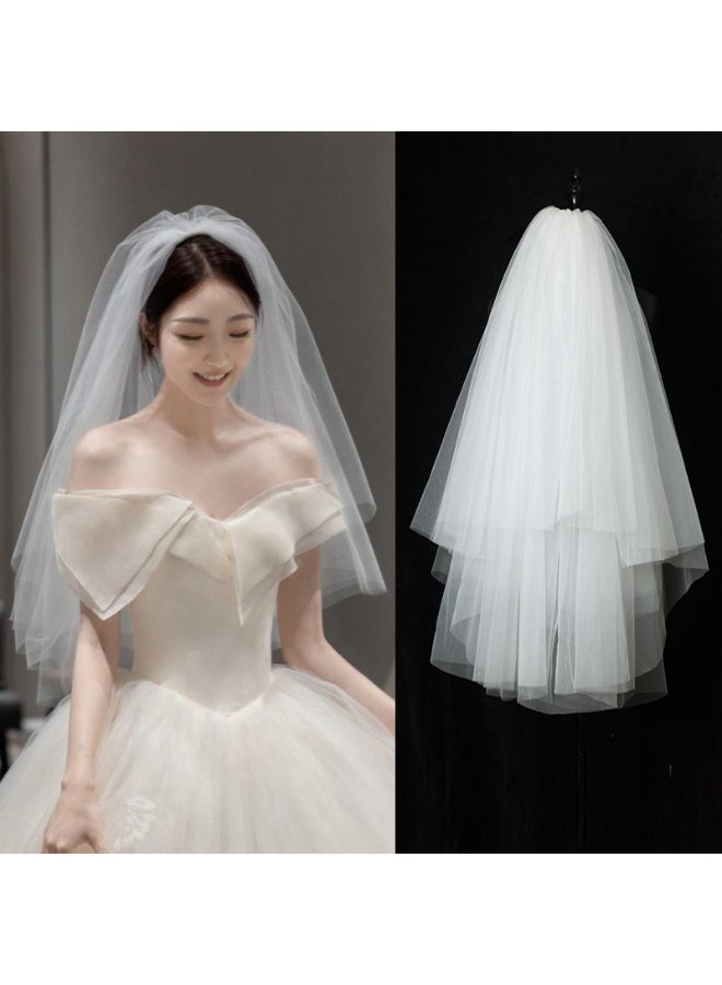 KUYING New Minimalist and Exquisite Bridal Veil