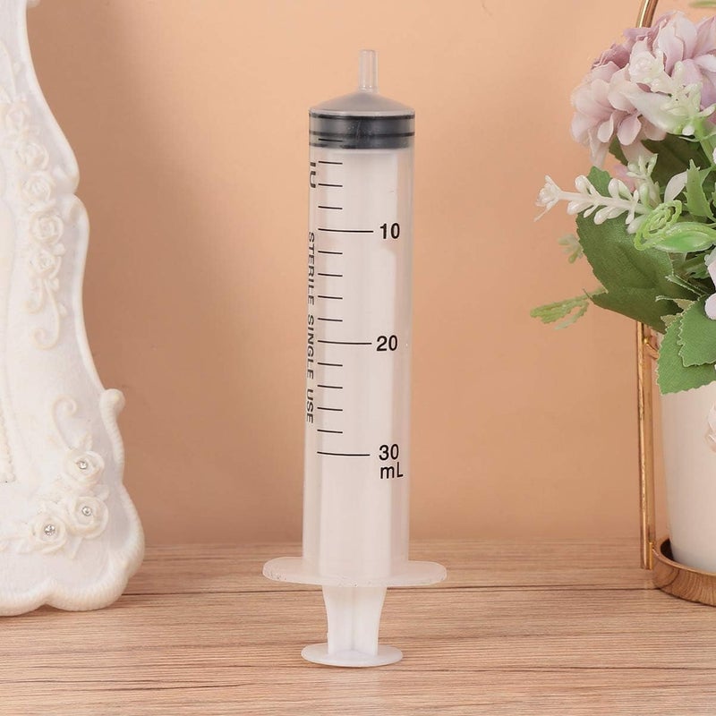 ويوبلز 10 محاقن بلاستيكية مع أدوات قياس من مختبرات القياس، أدوات حقن لتوزيع وقياس وإعادة تعبئة وقياس التغذية، سعة 30 مل - Image 2