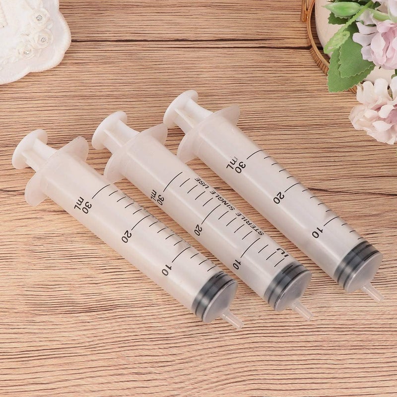 ويوبلز 10 محاقن بلاستيكية مع أدوات قياس من مختبرات القياس، أدوات حقن لتوزيع وقياس وإعادة تعبئة وقياس التغذية، سعة 30 مل - Image 3