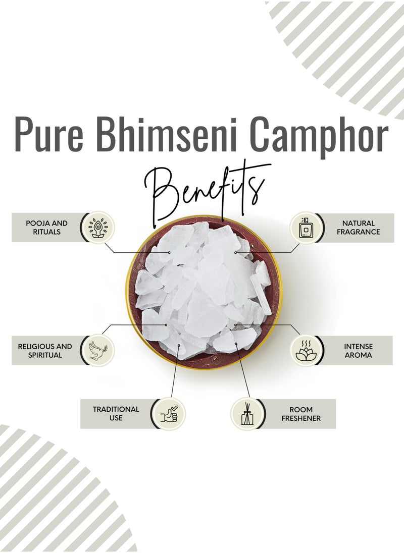 Awafi Mill Pure Medicinal Camphor | Indian Origin First Grade A+ Pacha Karpooram  - Image 3