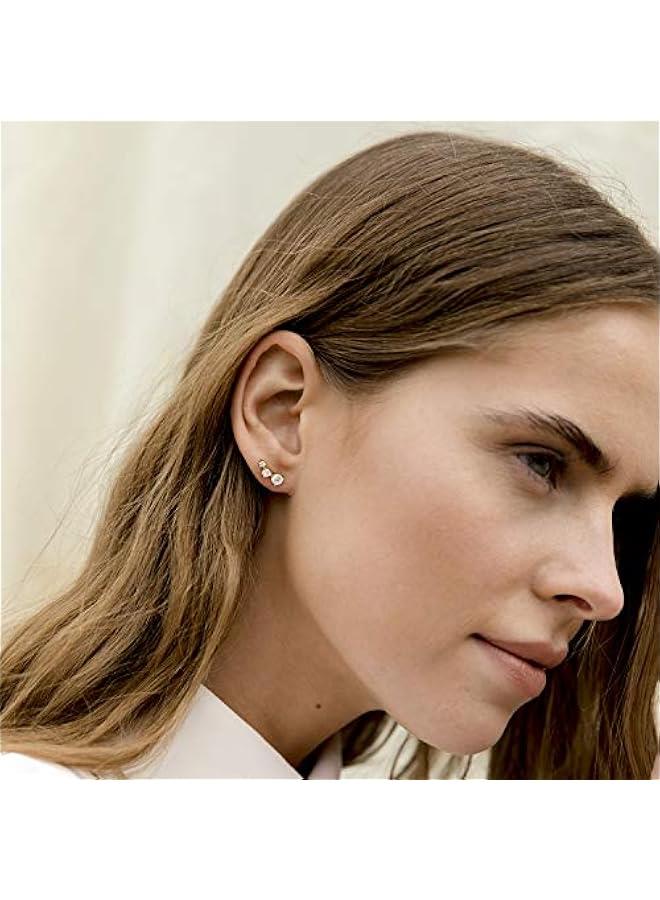 14K Gold Plated Cubic Zirconia Ear Crawler Earrings - Faux Diamond Arrow Ear Climber Fashion Earrings for Women - Image 2