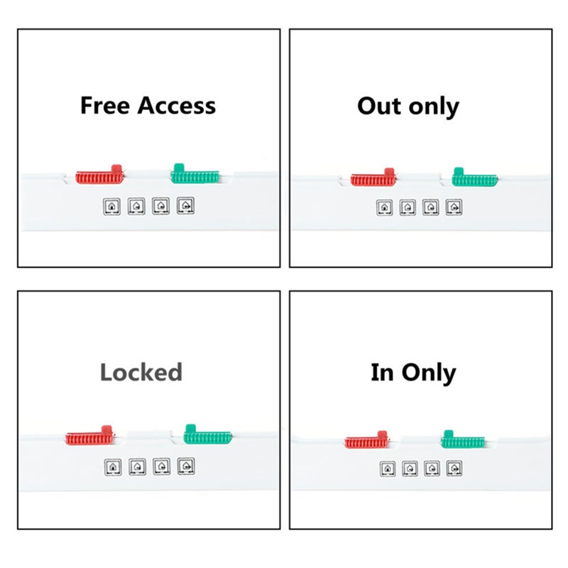 باب القطابير بمُقفل رباعي الاتجاه للأبواب الداخلية والخارجية - باب قط داخلي لأبواب الحيوانات الأليفة للقطط، تثبيت سهل - Image 5