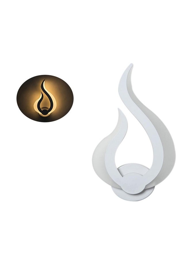yongsheng Modern Led Wall Lamp White ，Warm White Flame Shape LED Wall Light, Energy Efficient Indoor Wall Lamp for Bedroom, Bathroom, Living Room, Hallway, Corridor  - Image 1