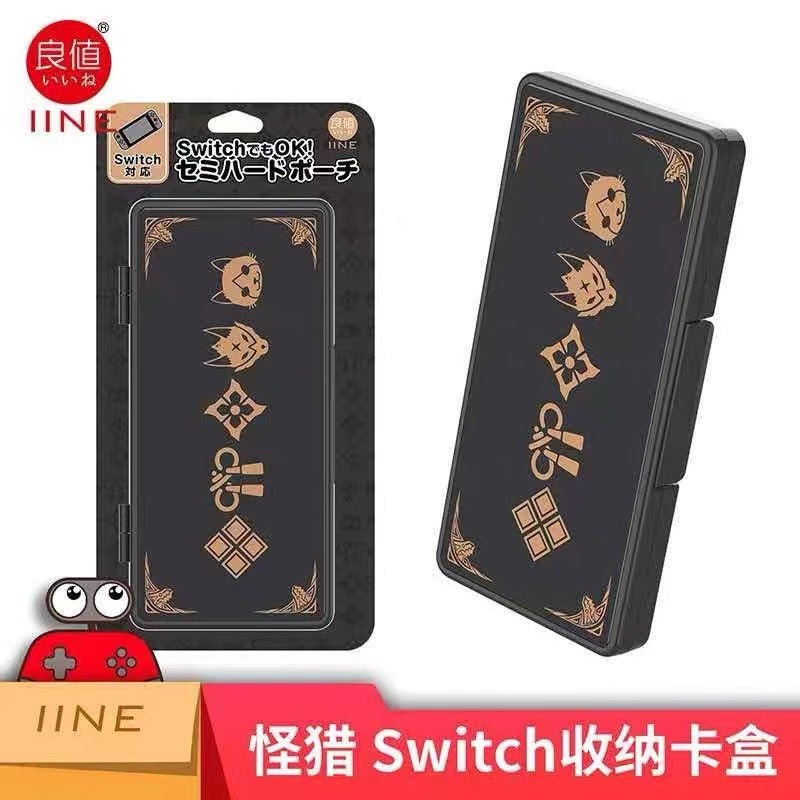 Good value Switch rocker cap Monster Hunter theme protective bag tempered film handle cover silicone protective cover handle L497 theme card box