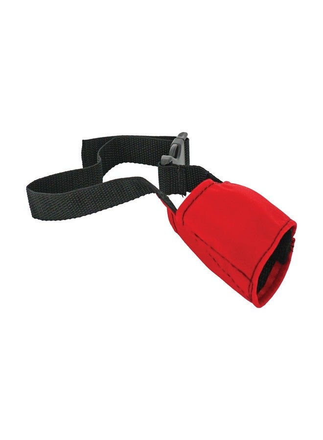 JorVet Soft Dog Muzzle | Adjustable, Breathable Nylon for Preventing Biting | Comfortable & Secure Fit for Medium Dogs - Perfect for Everyday Walks, Vets & Grooming | Red - Image 1