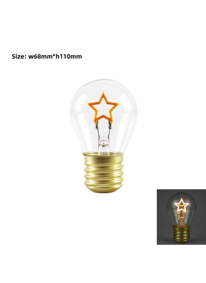 Generic - Charging Bulb LED Independent Light Source Usb Interface Portable Night Light Unicorn Love DIY Atmospheric High-end-Specifications:Five-pointed Star-2200k Warm Yellow - Image 1
