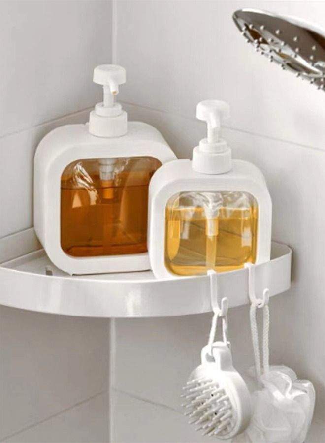 كوتيس 2 قطعة موزع غسول صابون شفاف بسيط أبيض  - Image 4