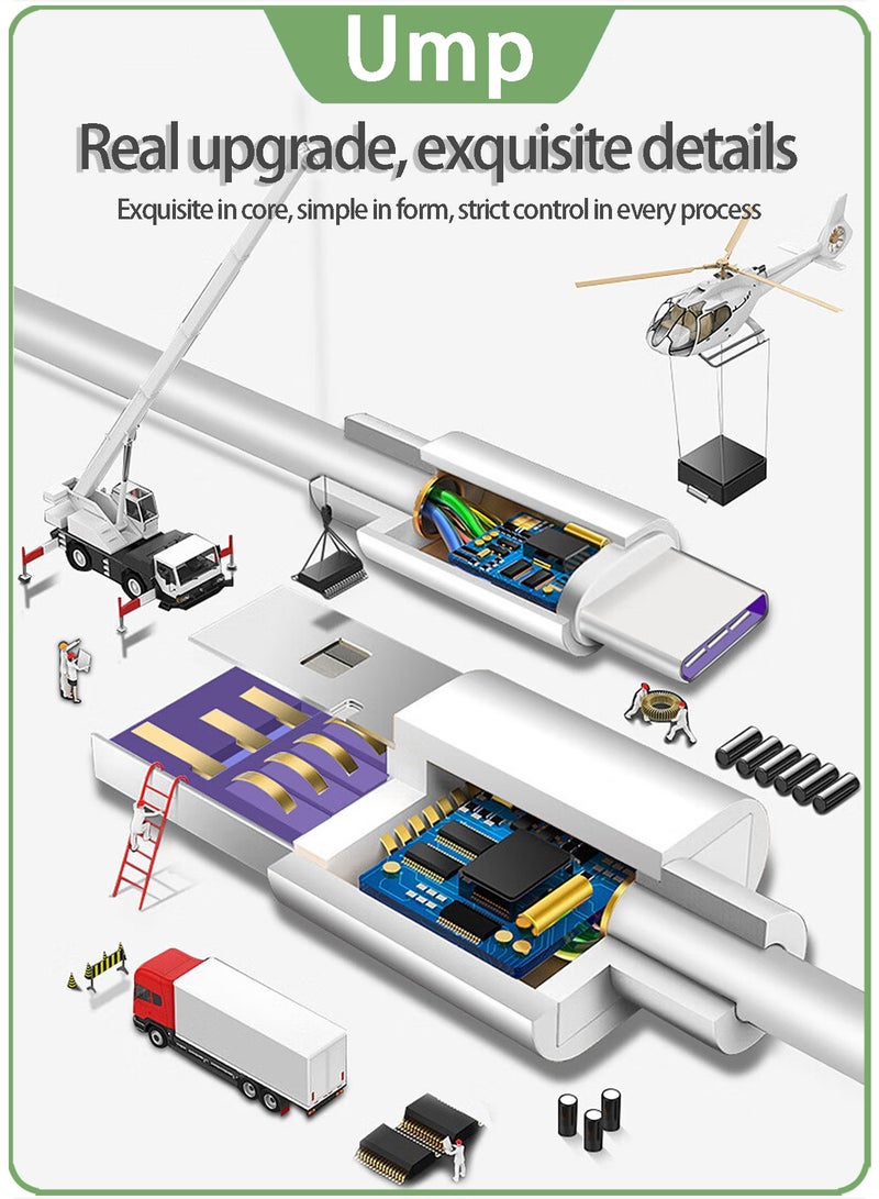 Ump Official USB-A to Type-C Super Fast Charging Cable, 2m, for Huawei/Xiaomi/Honor, supports up to 100W fast charging - Image 4