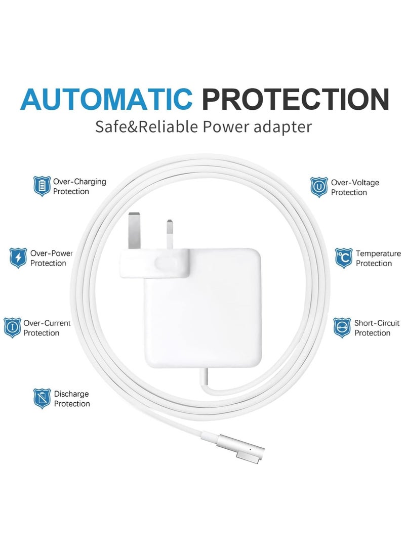 45W MacBook Pro Charger Replacement L-Tip Power Adapter Laptop Charger Compatible With MacBook Air/Pro 13 Inch 2009/2010/2011-Mid/2012 Models A1244/A1269/A1270/1466 (White)  - Image 4