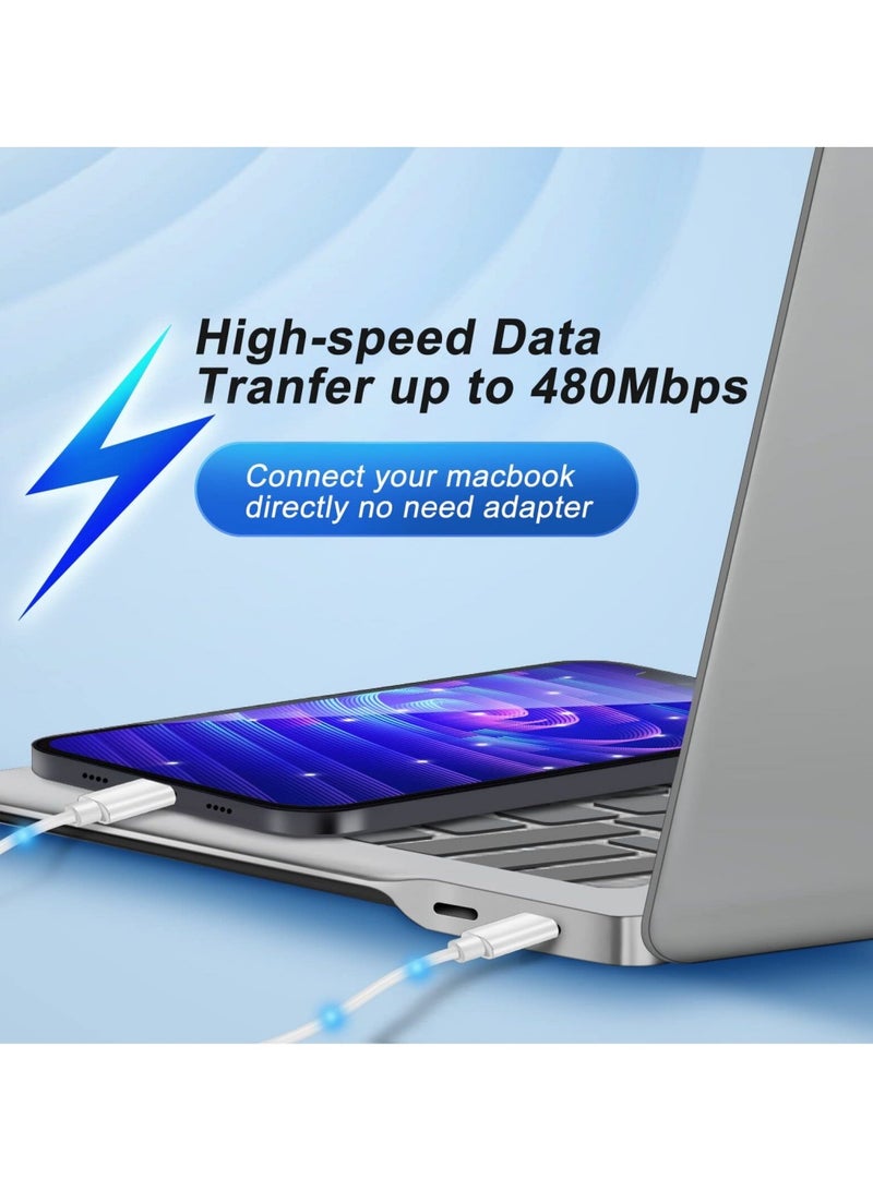 Multi USB Charging Adapter Cable Kit, USB C to iOS Device Cable Box, Conversion Set USB A & Type C to Male Micro/Type C/iOS Device, Data Transfer, Card Storage, Tray Eject Pin, Phone Holder (White) - Image 3