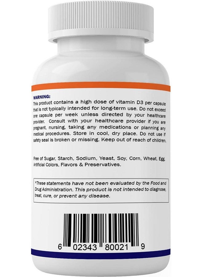 Vitamatic 3 Pack Vitamin D3 50000 Iu (As Cholecalciferol) Once Weekly Dose 1250 Mcg 60 Veggie Capsules 1 Year Supply Progressive Formula Helping Vitamin D Deficiencies - Image 4