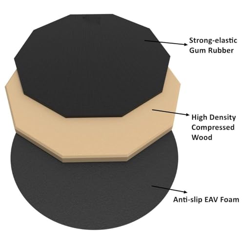 IMAGINEA 12" Drum Practice Pad with Drumsticks | Silent Double-Sided Drum Training Pad for Beginners & Drummers | Non-Slip Rubber Base | Portable Drum Practice Kit - Image 3