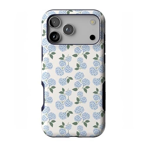 Casely iPhone 17 Pro Max Case | Nantucket Cottage | Blue Hydrangea | Bold Protective Design | Compatible with MagSafe - Image 1