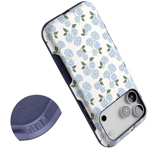 Casely iPhone 17 Pro Max Case | Nantucket Cottage | Blue Hydrangea | Bold Protective Design | Compatible with MagSafe - Image 5