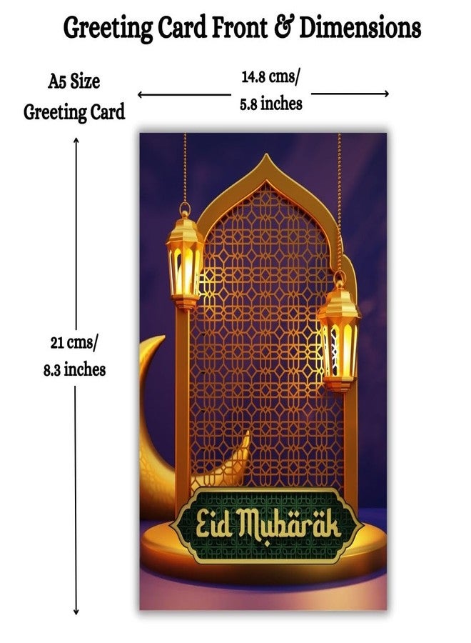 AanyaCentric بطاقة معايدة عيد مبارك من آنيا سينتريك، مقاس 5.8 × 8.3 بوصة، للأصدقاء والعائلة والزملاء، تمنيات العيد - Image 3
