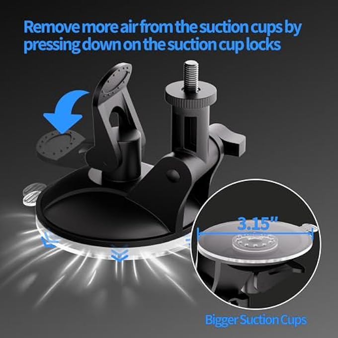 rayihni Starlink Mini Car Mount Suction Cup Roof and Sunroof Mount for Starlink Mini Strong Suction Window Mounting Kit for RV Car Boat - Image 2