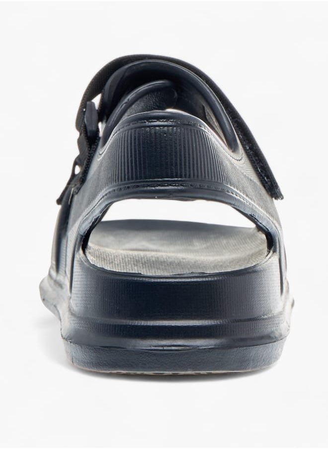 Celeste - Womens Textured Strap Sandals With Hook And Loop Closure - Image 1