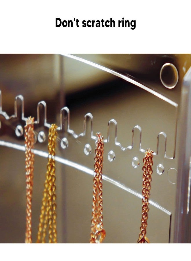 Qinlorgo Acrylic Earring Holder, Transparent Acrylic + Acrylic Holder with 5 Drawers, Drawers Acrylic Earring Holder for Storing Earrings, Necklaces, Rings - Image 5