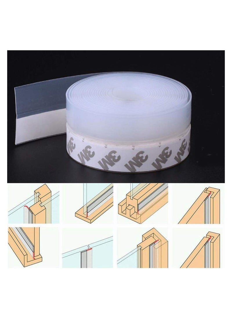 Generic 2-Piece Weather Stripping Door Seal Strip for Doors and Windows Silicone Sealing Sticker Adhesive 5 Meters Long Width 35mm  - Image 2