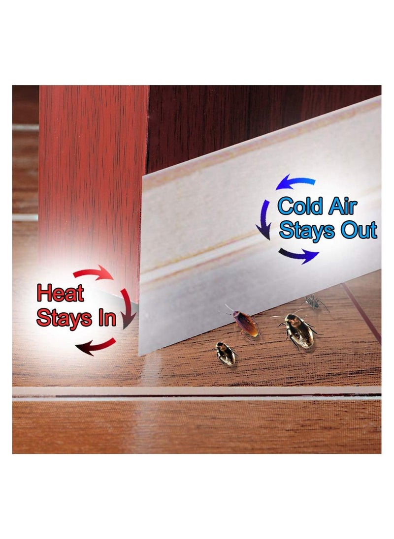 Generic 2-Piece Weather Stripping Door Seal Strip for Doors and Windows Silicone Sealing Sticker Adhesive 5 Meters Long Width 35mm  - Image 5