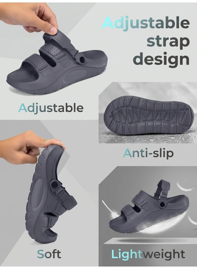 Bjs Men's Outdoor Flip-Flops Convertible To Sandals, EVA Non-Slip Design, Suitable For Casual Wear And Bath Use, Lightweight And Versatile - Image 3