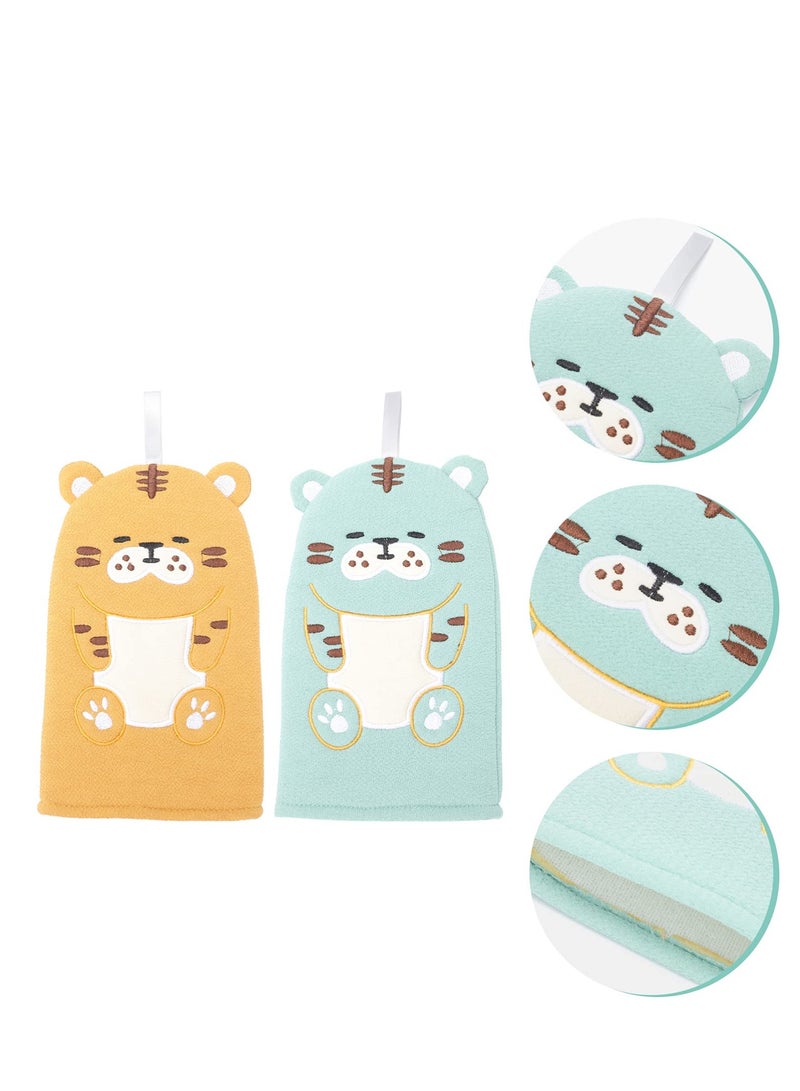 2Pcs Animal Style Baby Bath Mitts Washcloths for Toddlers and Kids, Soft and Gentle Cleaning Gloves for Bath Time  - Image 5