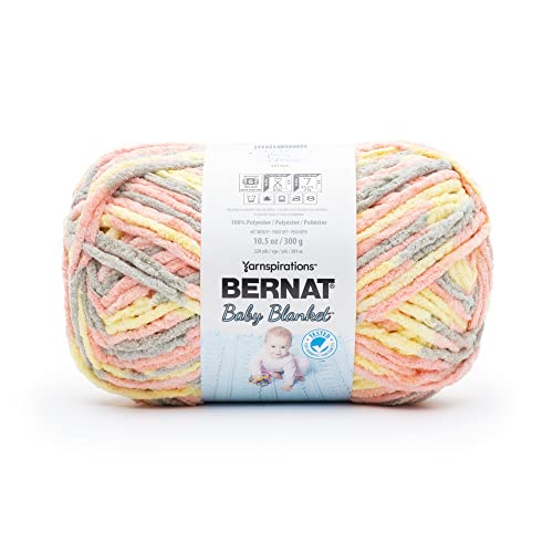 BERNAT BABY BLANKET YARN 300G 10.5 OZ, SPRING BLOSSOM - Image 1