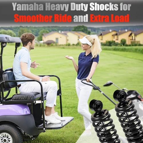 LEAPGOMAX Yamaha Golf Cart Shocks Absorber Rear Heavy Duty Springs for Yamaha Gas and Electric G29 Drive, G22, G20, G19, G16 and G14 Golf Cart Models OEM JN4-F2210-00-00, JN3-F2210-00（Black) - Image 5