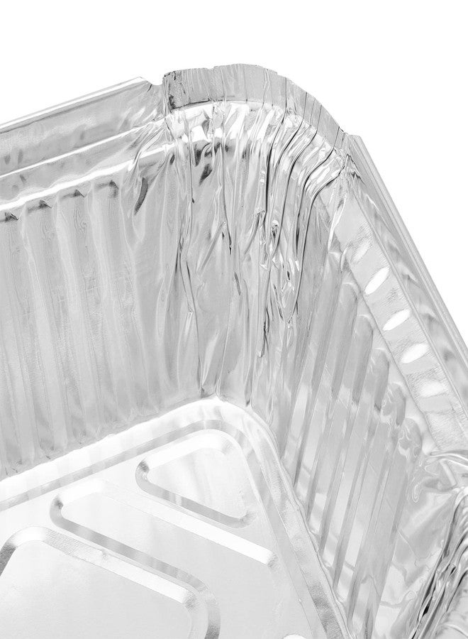 SHEUTSAN 125 Pack 12oz Aluminium Foil Baking Trays with Lids, 5.7 x 4.8 x 1.8 Inch Foil Take Out Pans, 14.5x12.5x4.5cm Disposable Foil Food Containers for Roasting, Baking, Cooking - Image 3