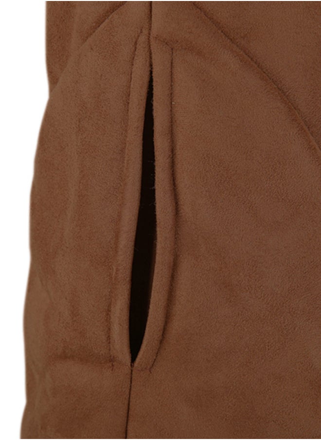 AL SANIDI - Fur Coat, Winter Dress, Brown, Size XXL - Image 1