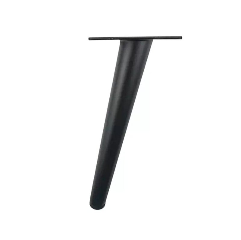 Fascination FASINATION Sofa Legs Sofa Furniture PVD Glossy Finish Cone Shape Design Sofa Leg Set of 4 6 InchBlack - Image 1