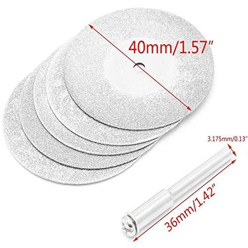 DIY Crafts CTDIYHI52691 40mm Diamonte Cutting Discs Drill Bit Shank for Rotary Tool Blade DIY Works Support 40mm Large - Image 2