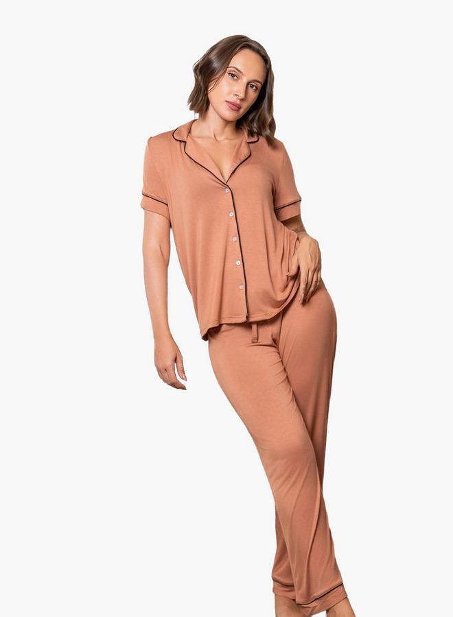 Aadaraya Pyjama Set Shirt and Pants Rayon - Image 1