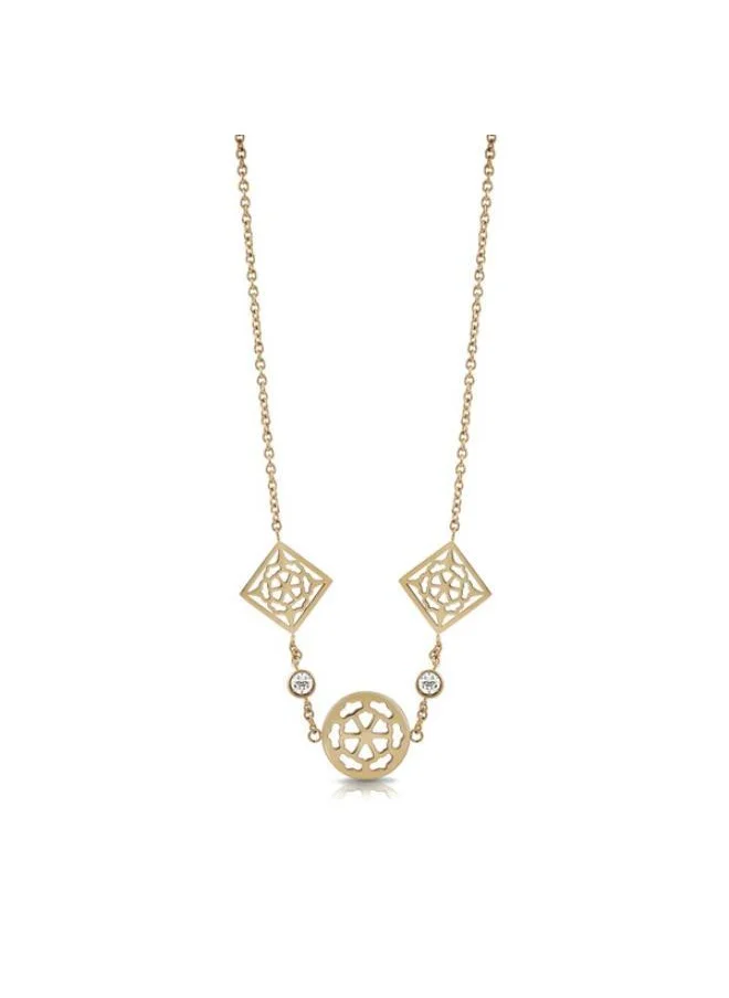 GUESS Single Chain Peony Necklace