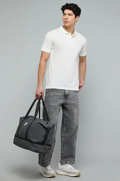 R&B Textured Polo T-Shirt with Short Sleeves