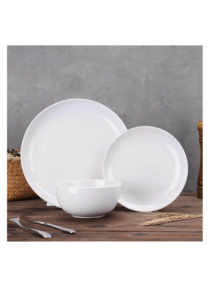 طقم 12 قطعة بورسلين 4 اطباق كبير 4 اطباق صغير 4 بولة - Image 1