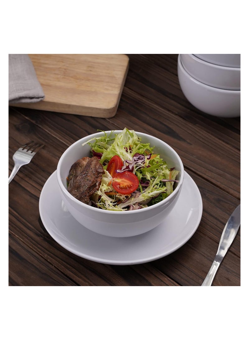 طقم 12 قطعة بورسلين 4 اطباق كبير 4 اطباق صغير 4 بولة - Image 5