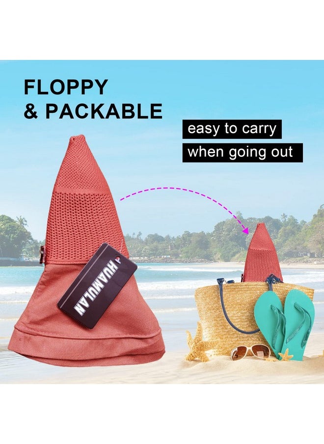 Huamulan - Women Mesh Crown Wide Brim Sun Hats Floppy Summer Uv Protection Upf Hat For Beach Hiking Garden Travel Lawn Work - Image 1
